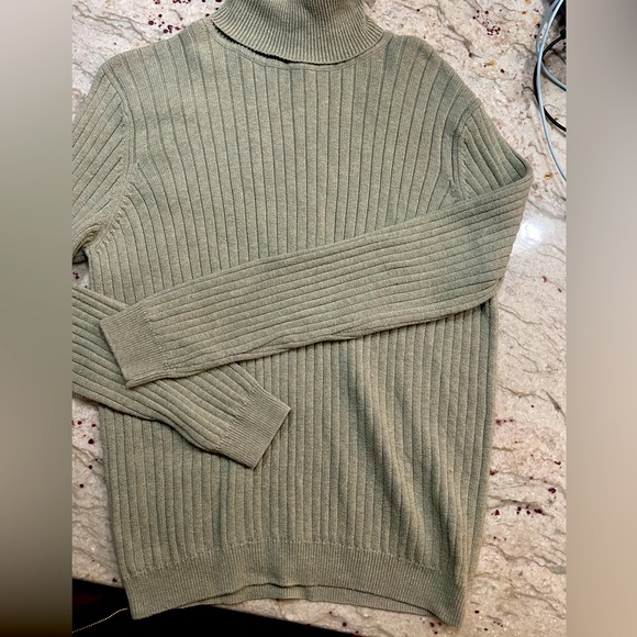 Light Olive Turtleneck Sweater - Picture 1 of 4